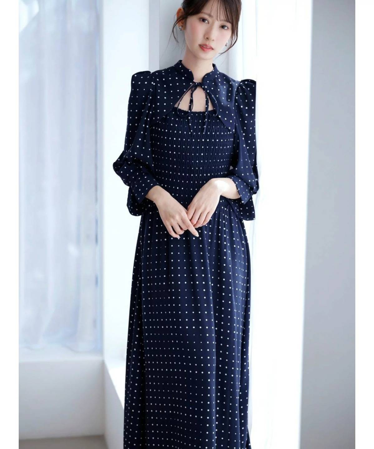 SNIDEL デコルテオープンワンピース