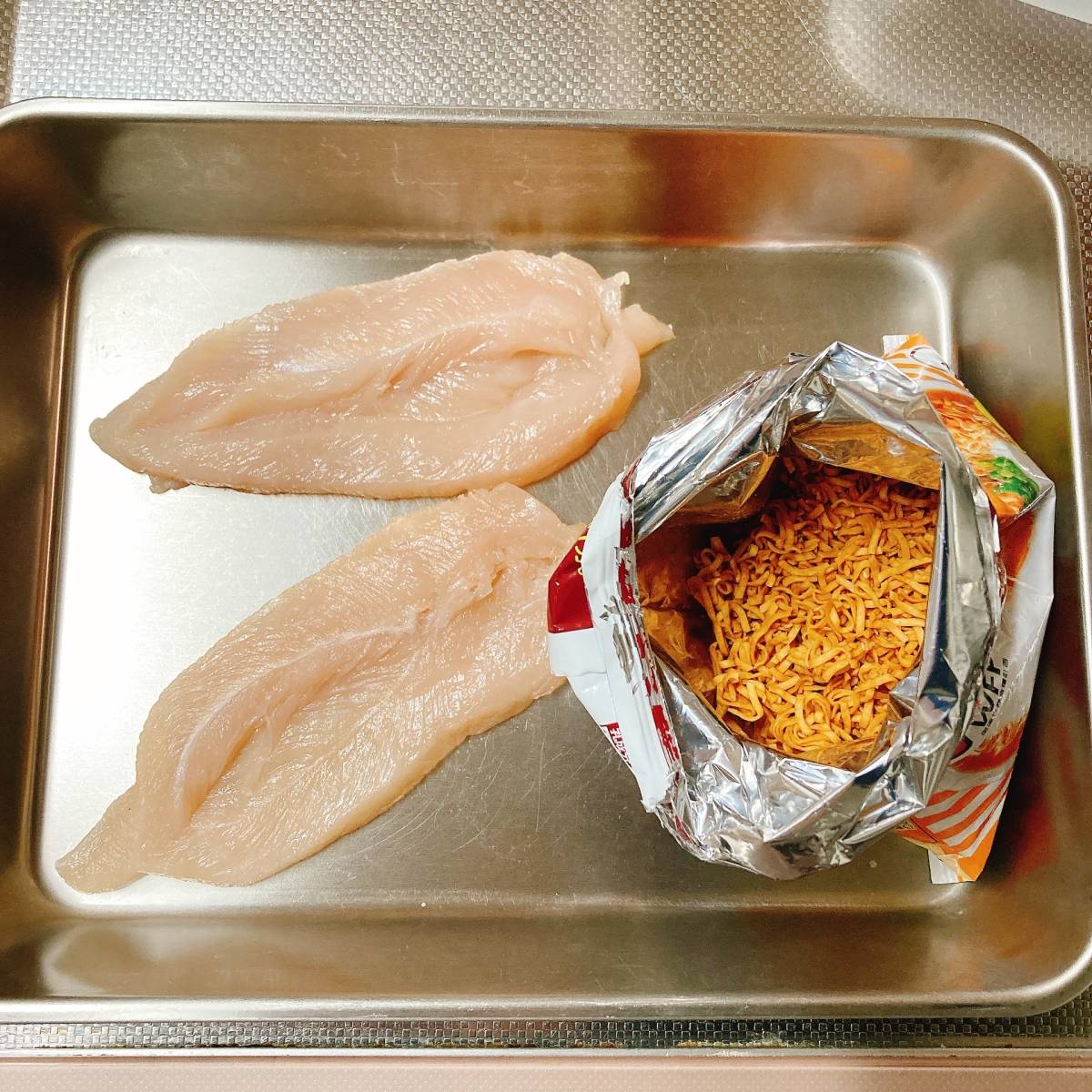 チキンラーメン公式の「Wチキンカツ」のレシピ