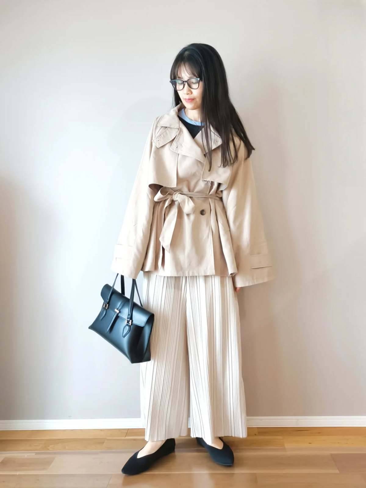 プリーツパンツを合わせる♪