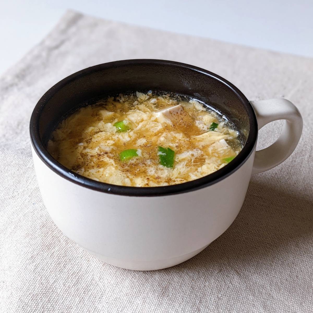 JA全農公式の「たまご豆腐スープ」のレシピ