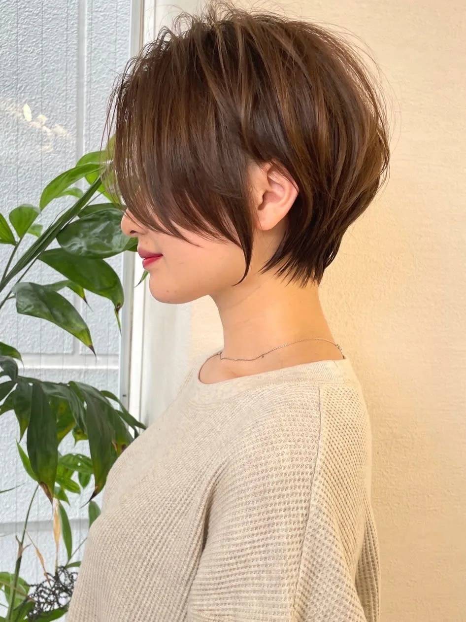 美人見えくびれショート