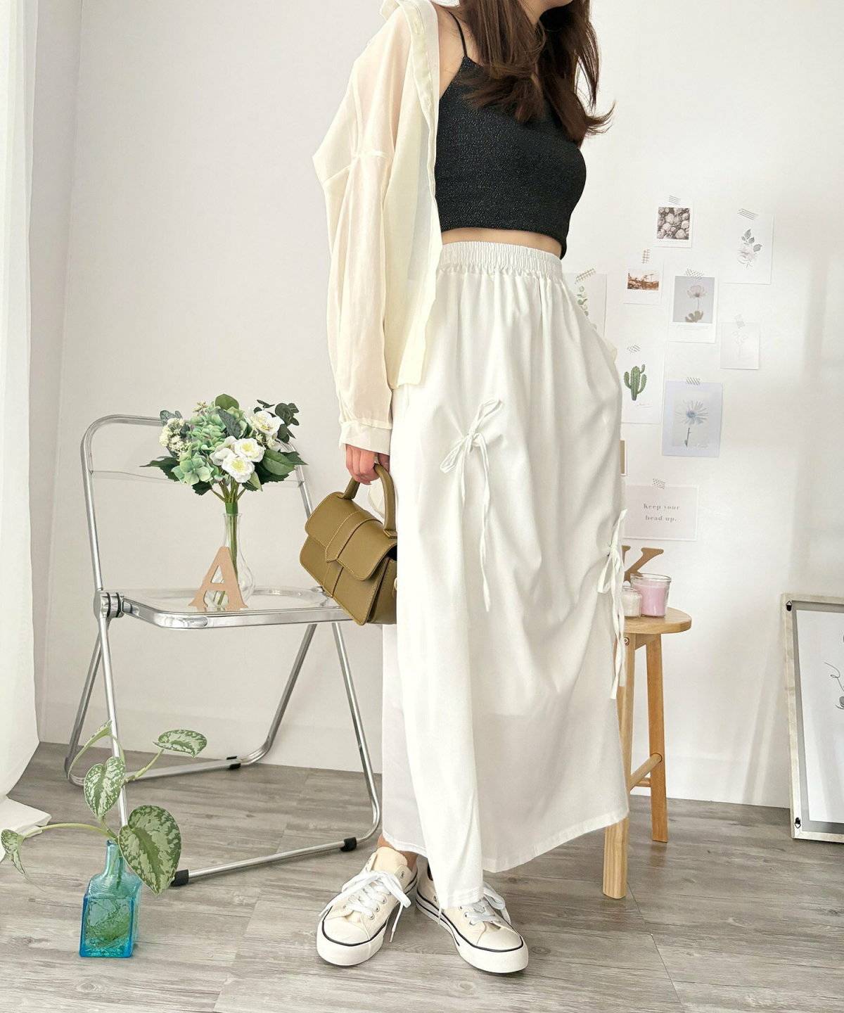 夏コーデの女性