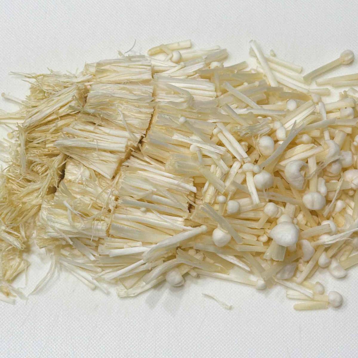 JAグループ公式の「ぎりぎり根元まで使用、ピリ辛えのきなめたけ」のレシピ