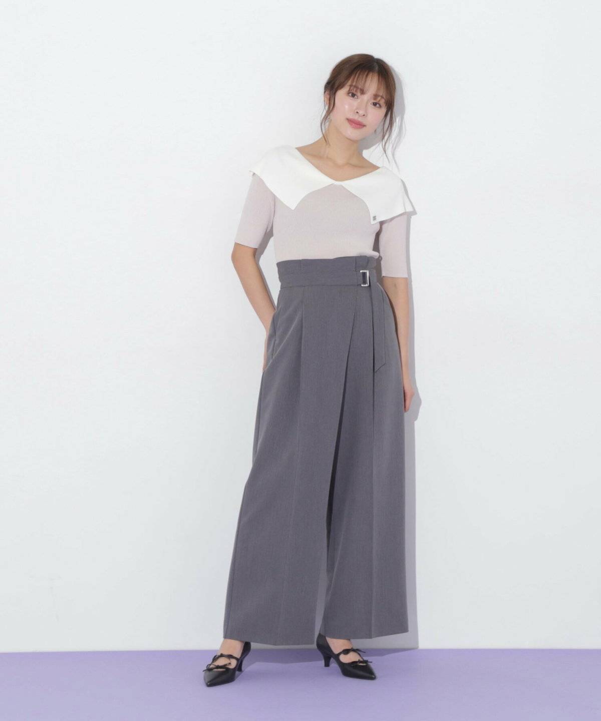 黒を引き締めアイテムとして使ったコーデ