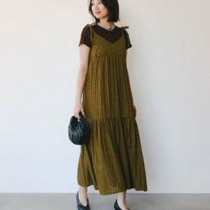 ぽっこりお腹を上手にカバー♡細見えが叶う夏のキャミワンピースコーデ