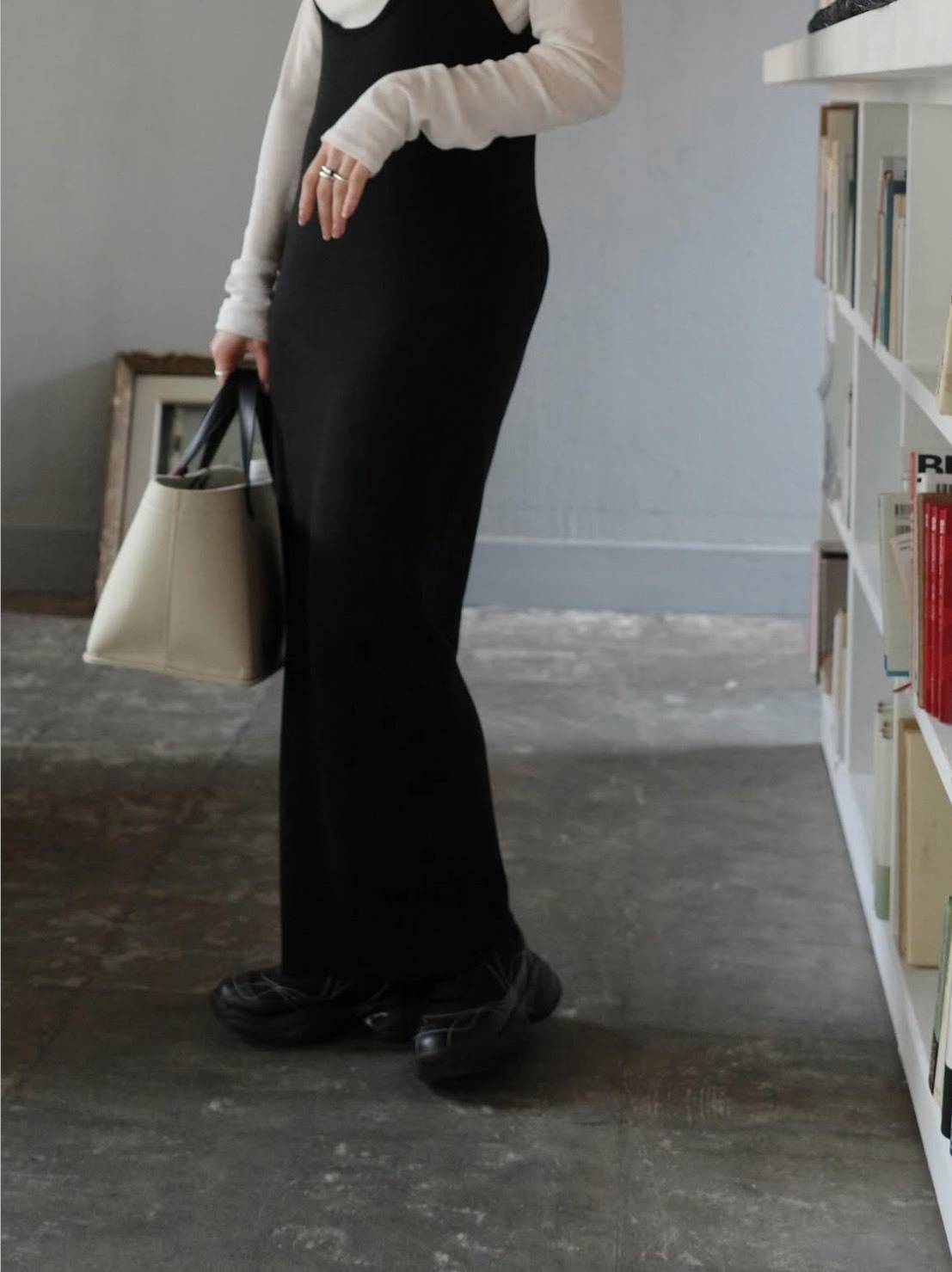 落ち感ワンピースコーデ