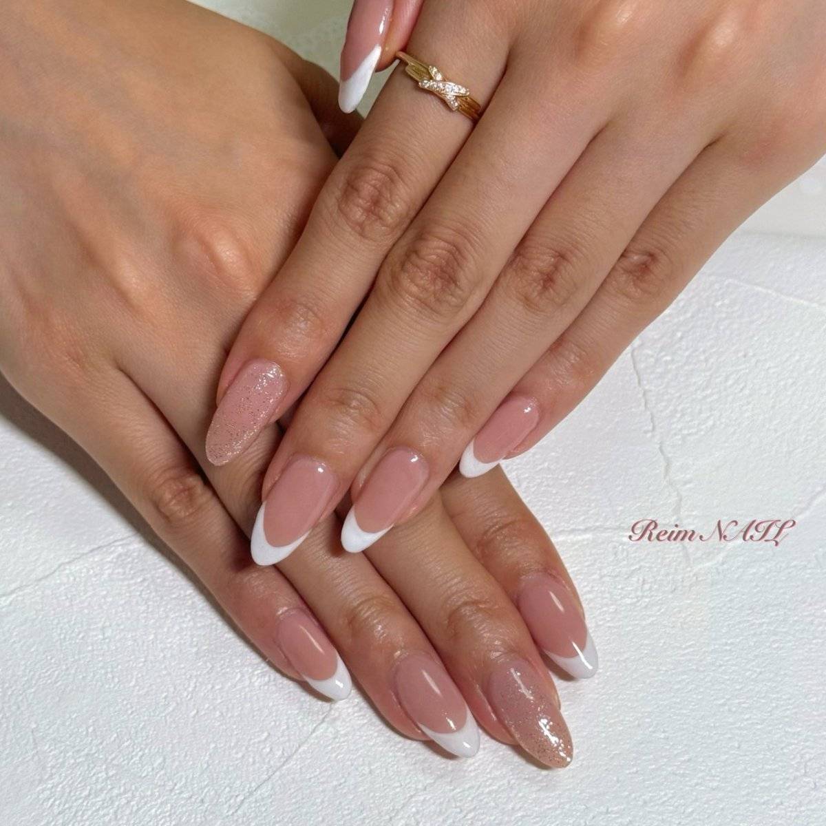 ピンクブラウンネイル