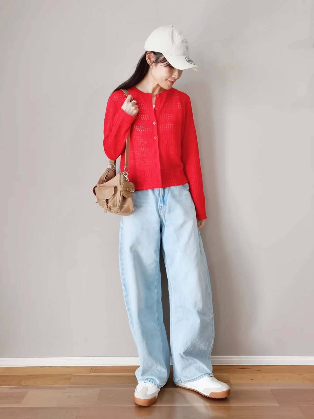 赤カーディガンを主役にする！