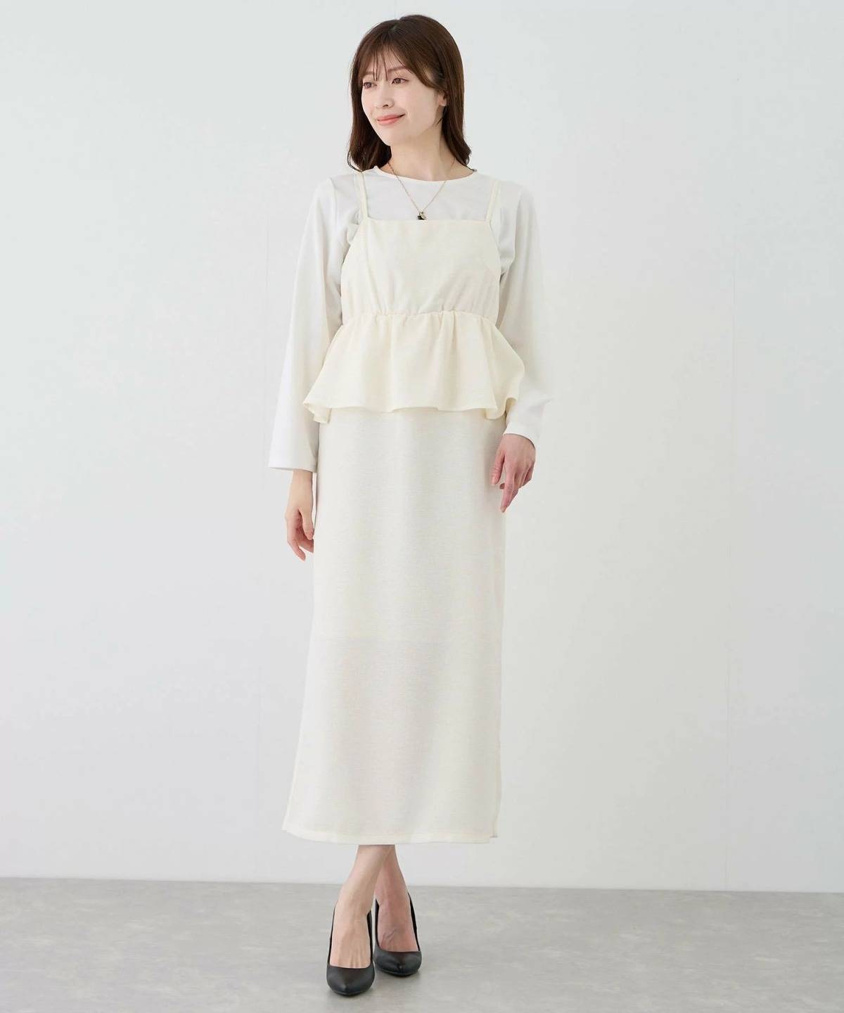 JAYRO ペプラムドッキングワンピース