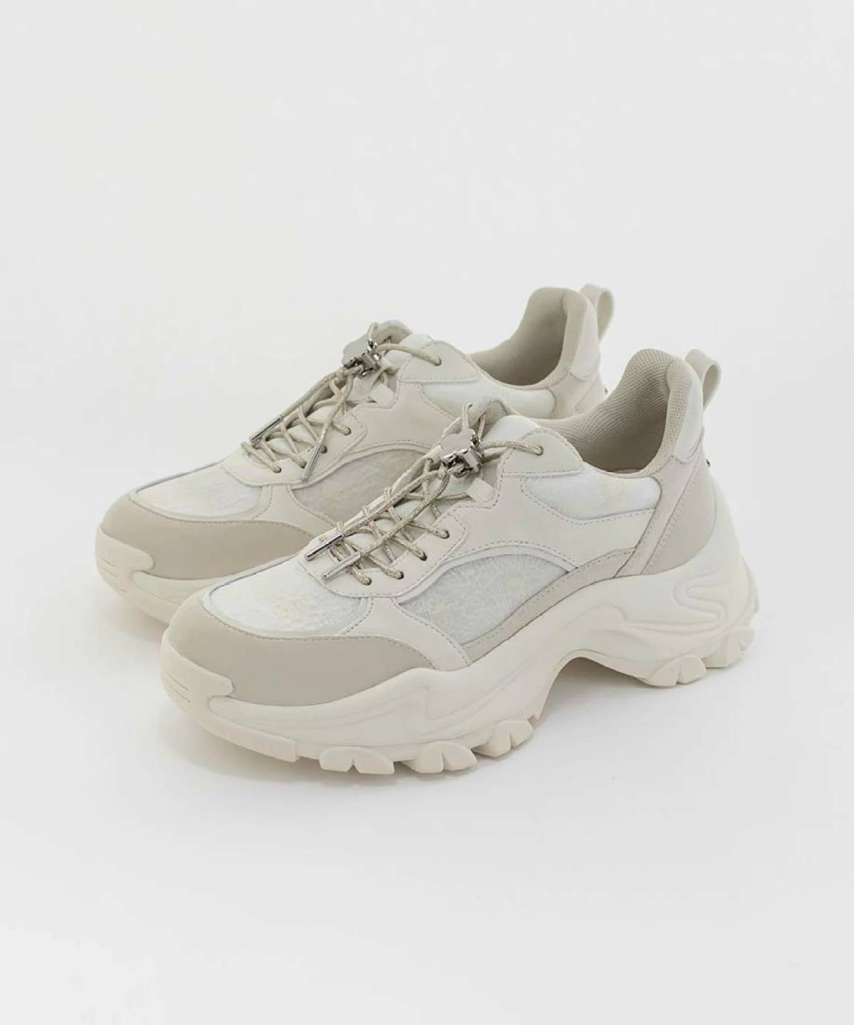 RANDA フラワーパーツドローコードスニーカー