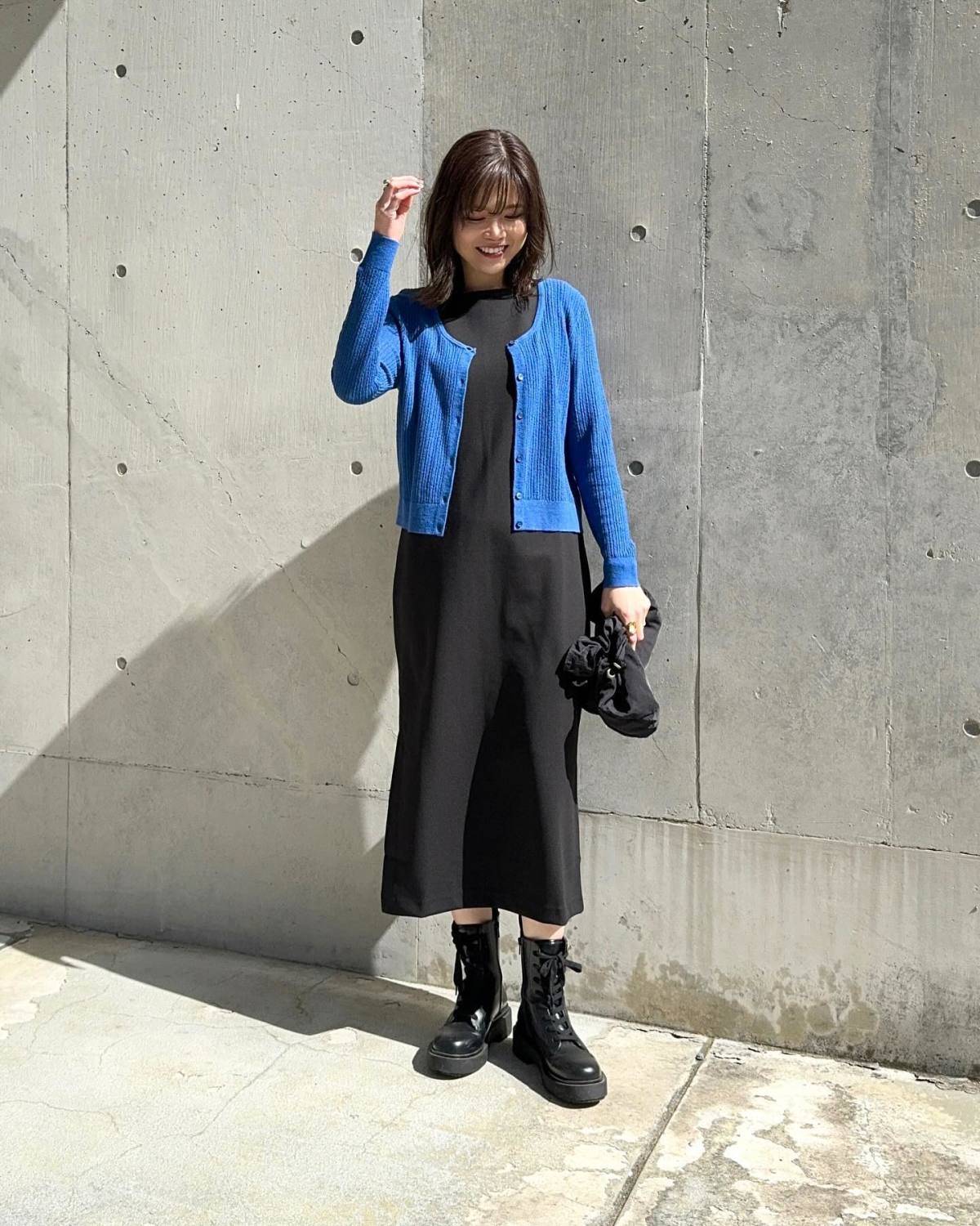 カラーカーディガンをアクセントにする♪