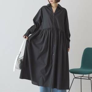  AMERICAN HOLIC ギャザーシャツワンピース 