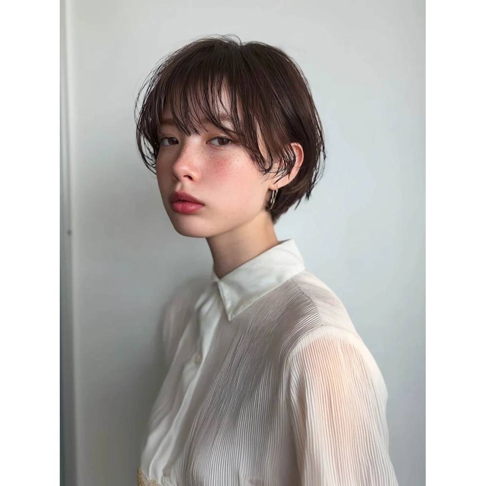 束感のあるナチュラルショート