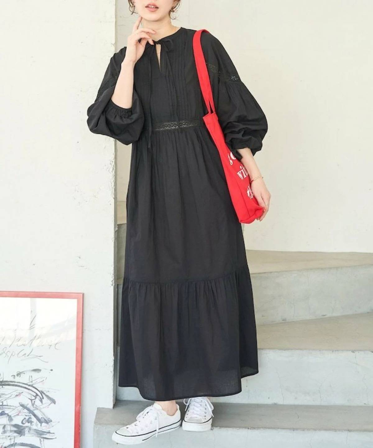 FREAK’S STORE インドレース切り替えスキッパーワンピース