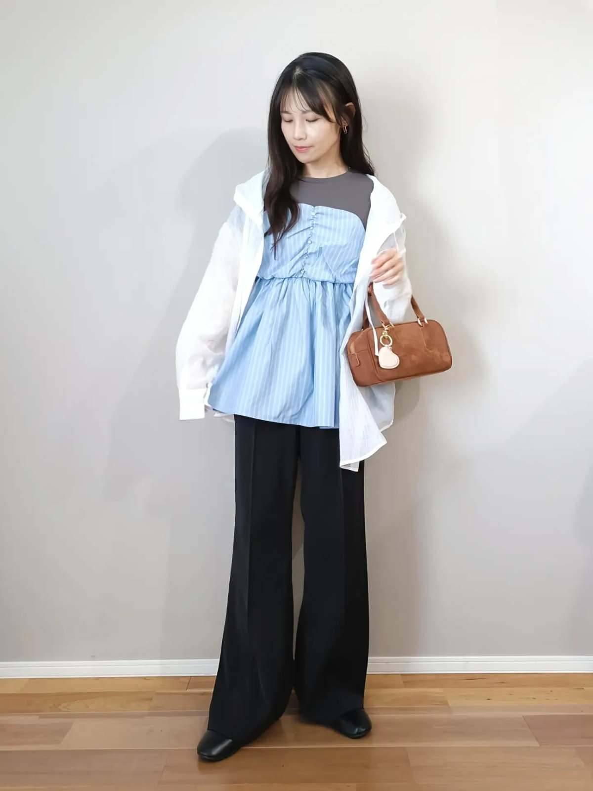 トップスの重ね着が◎