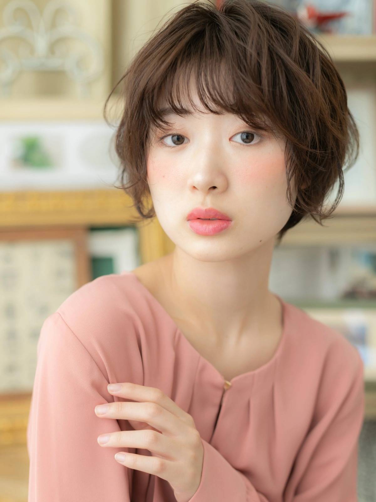 くせ毛風のゆるボブ