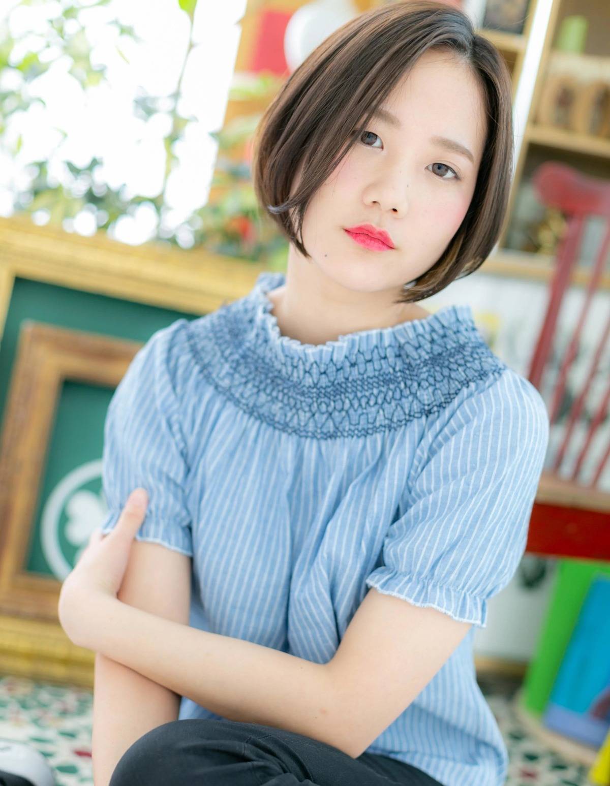 シンプルストレートボブ