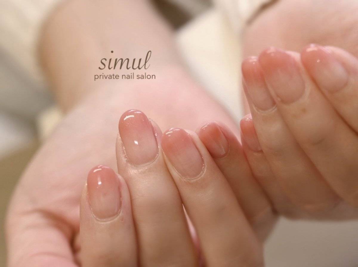ピーチピンクネイル