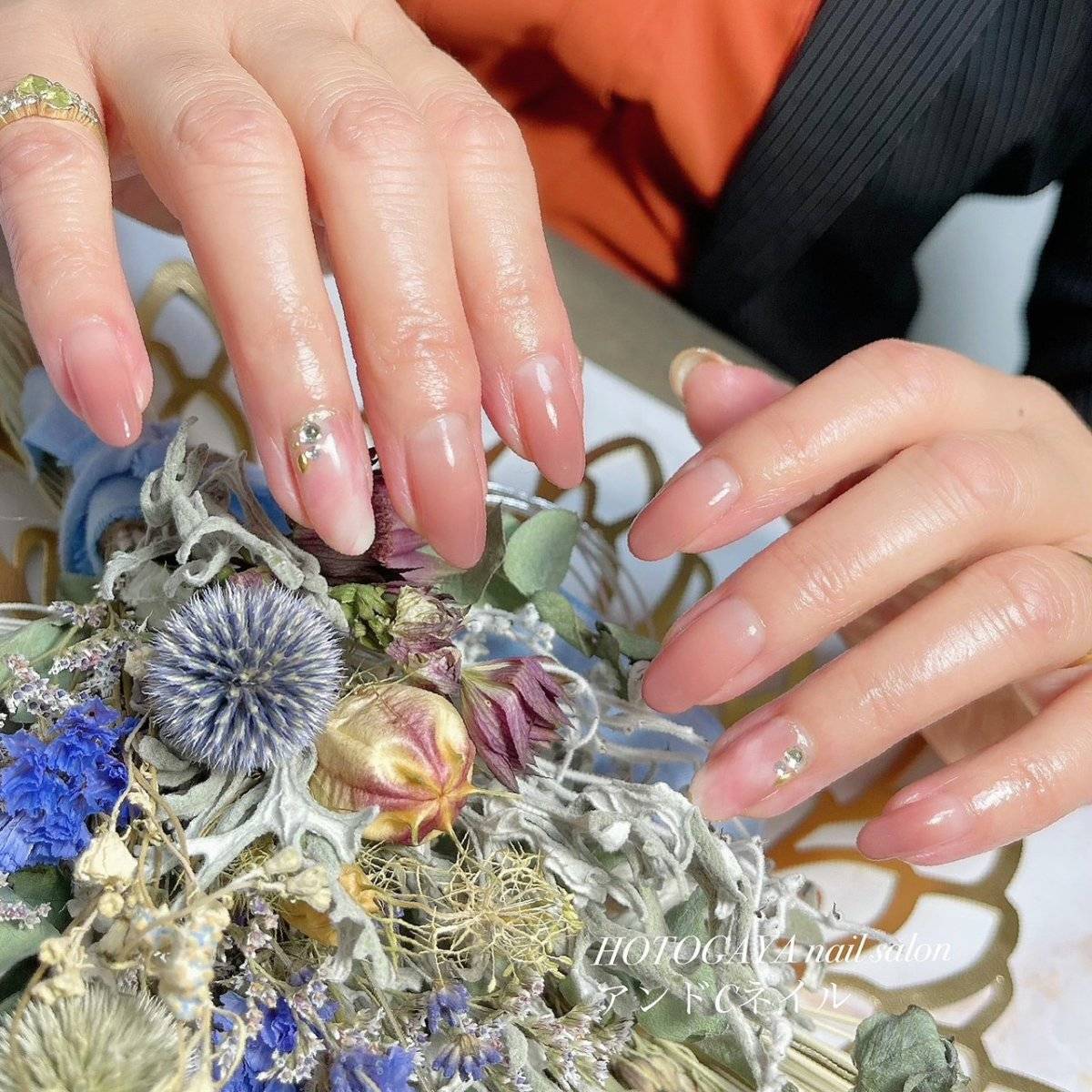 コーラルオレンジネイル