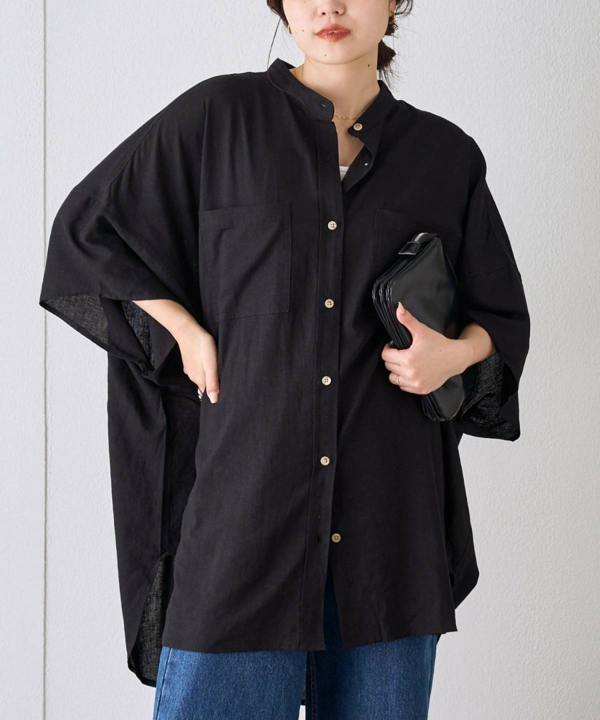 CIAOPANIC TYPY リネンレーヨンドルマンシャツ