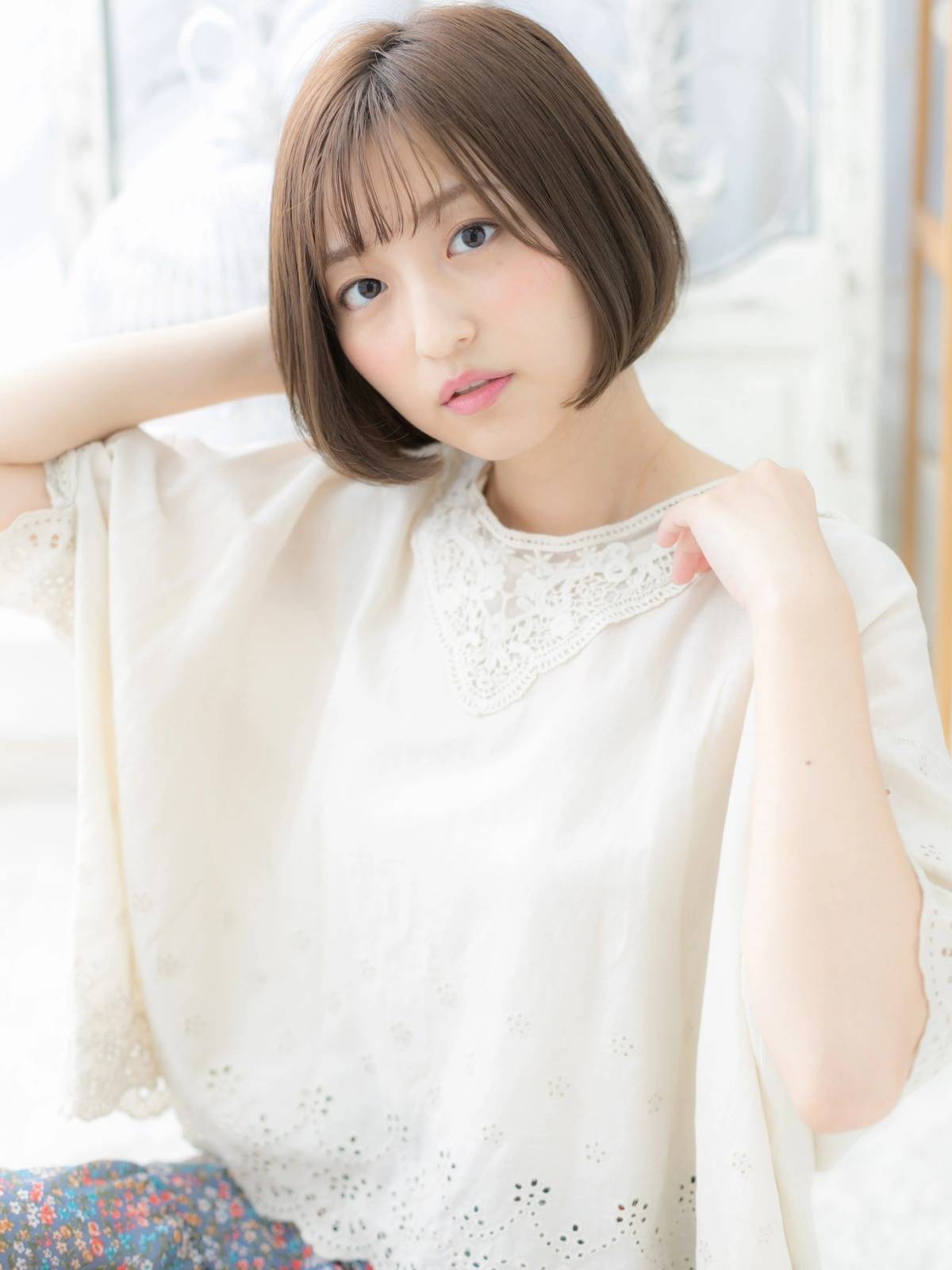 ツヤ見えブラウンカラーボブ