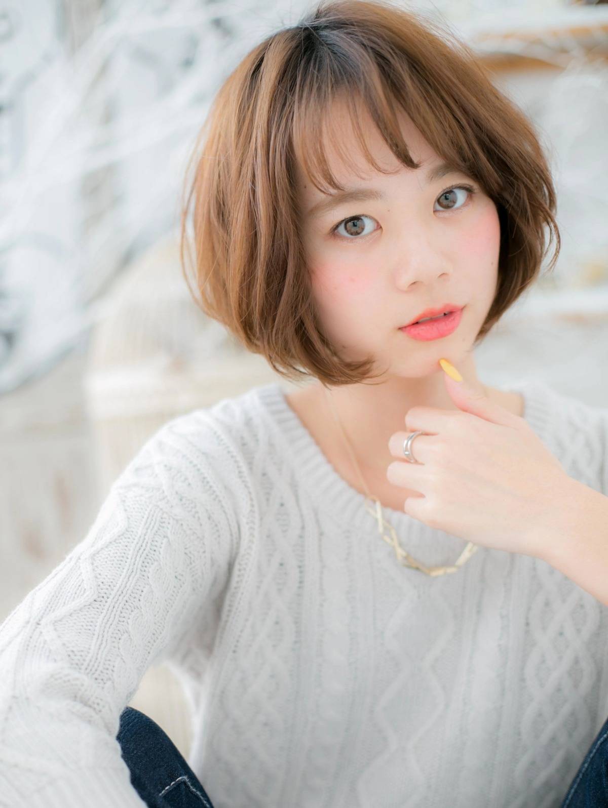 ひし形シルエットボブ