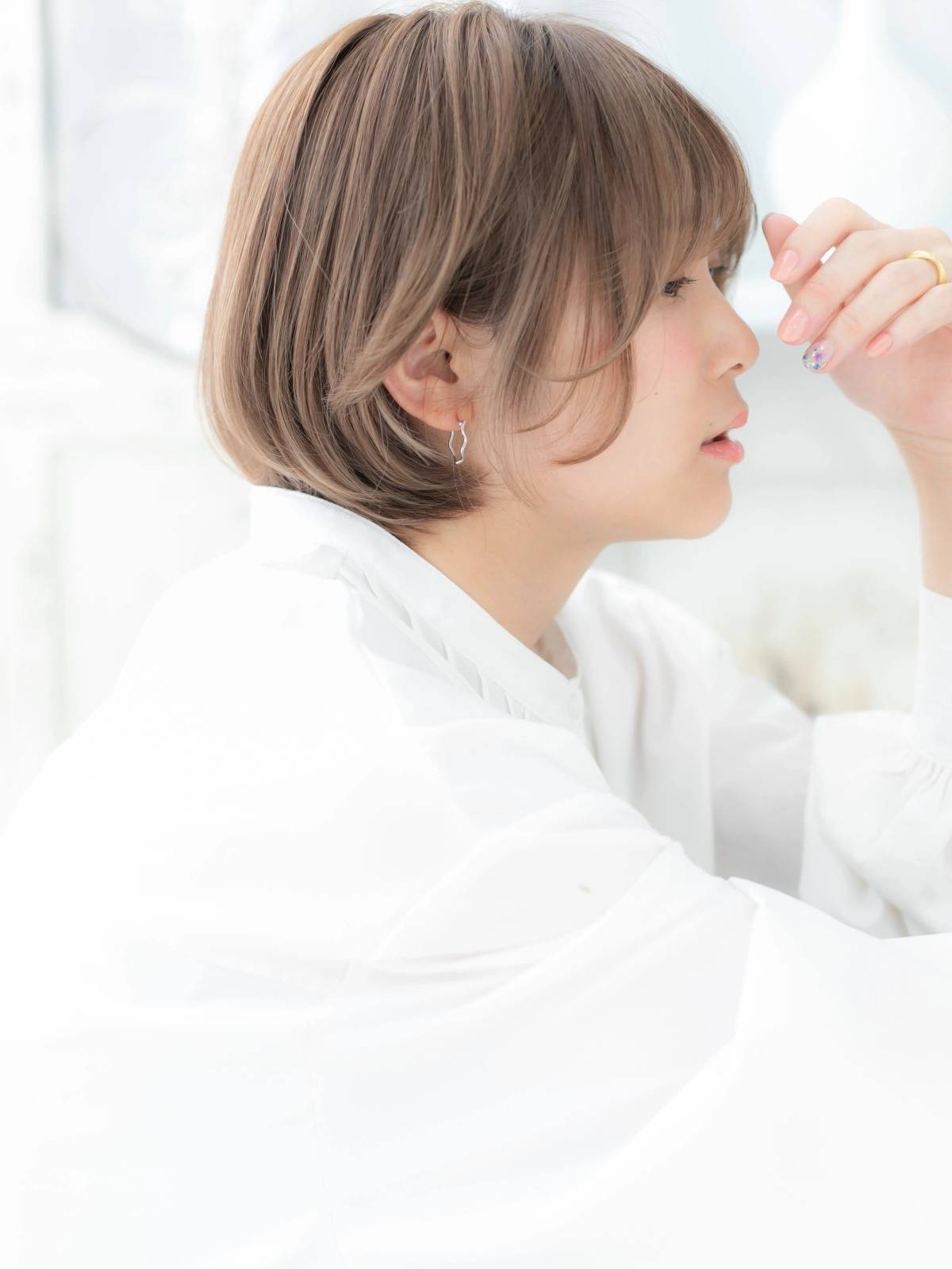 自然にまとまる丸みボブ