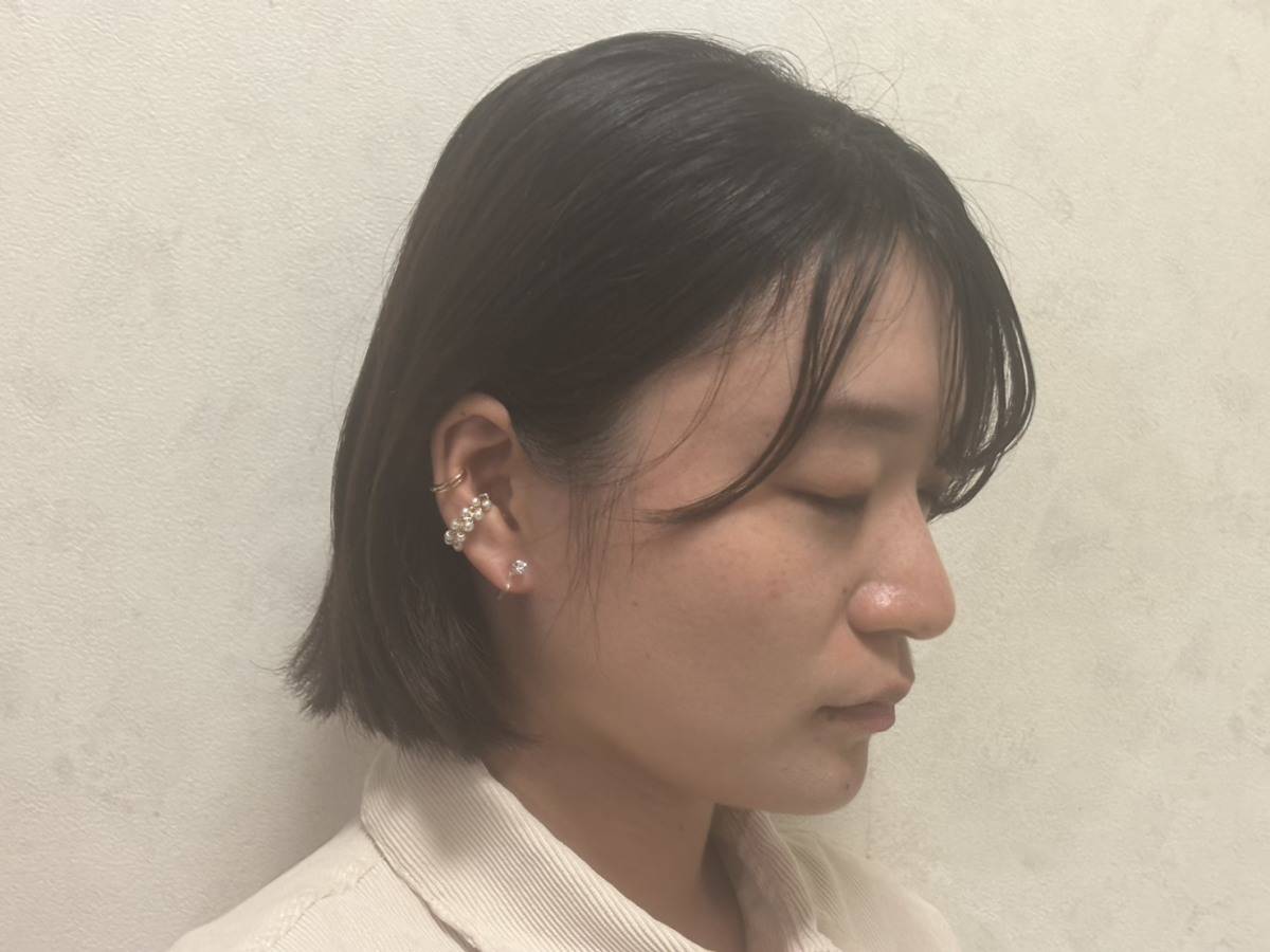 3COINS パール編みイヤカフ2個セット デザイン&質感チェック③