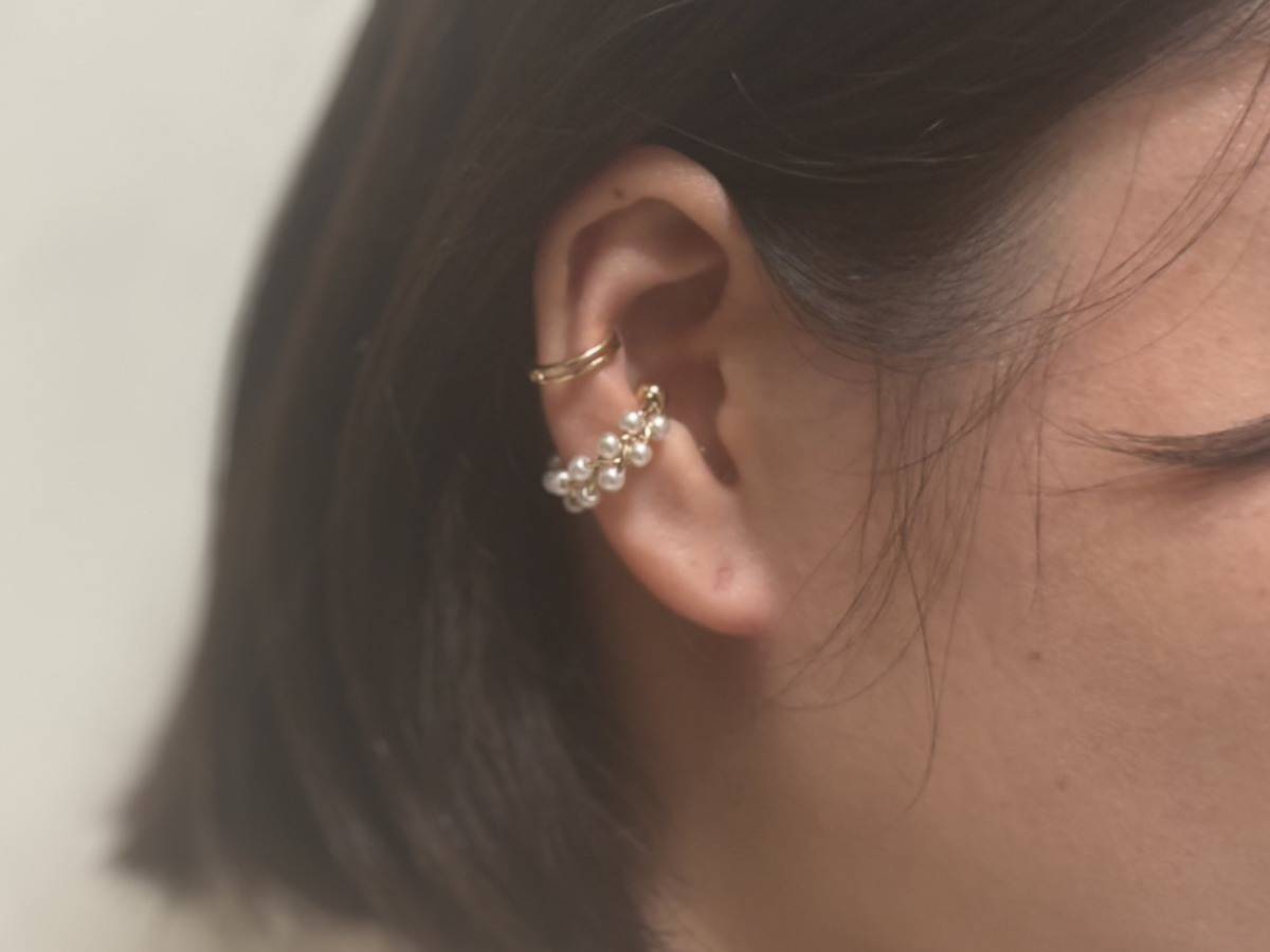 3COINS パール編みイヤカフ2個セット 使用感