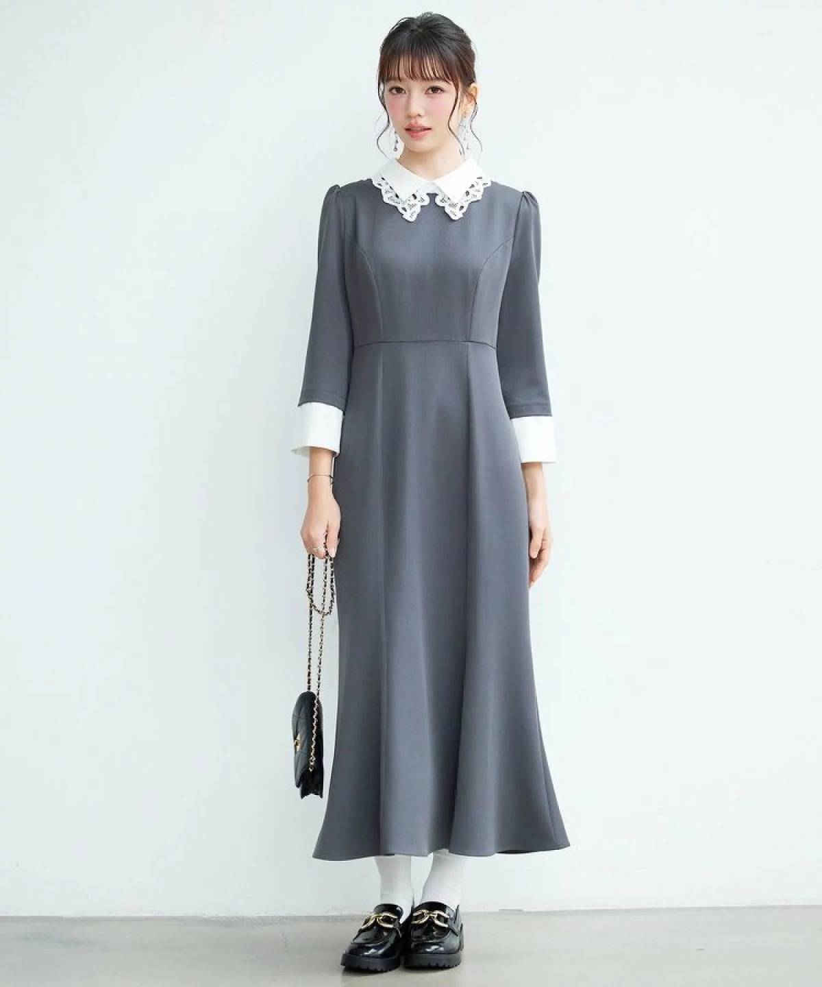 SAISON DE PAPILLON 2wayカラーマーメイドワンピース