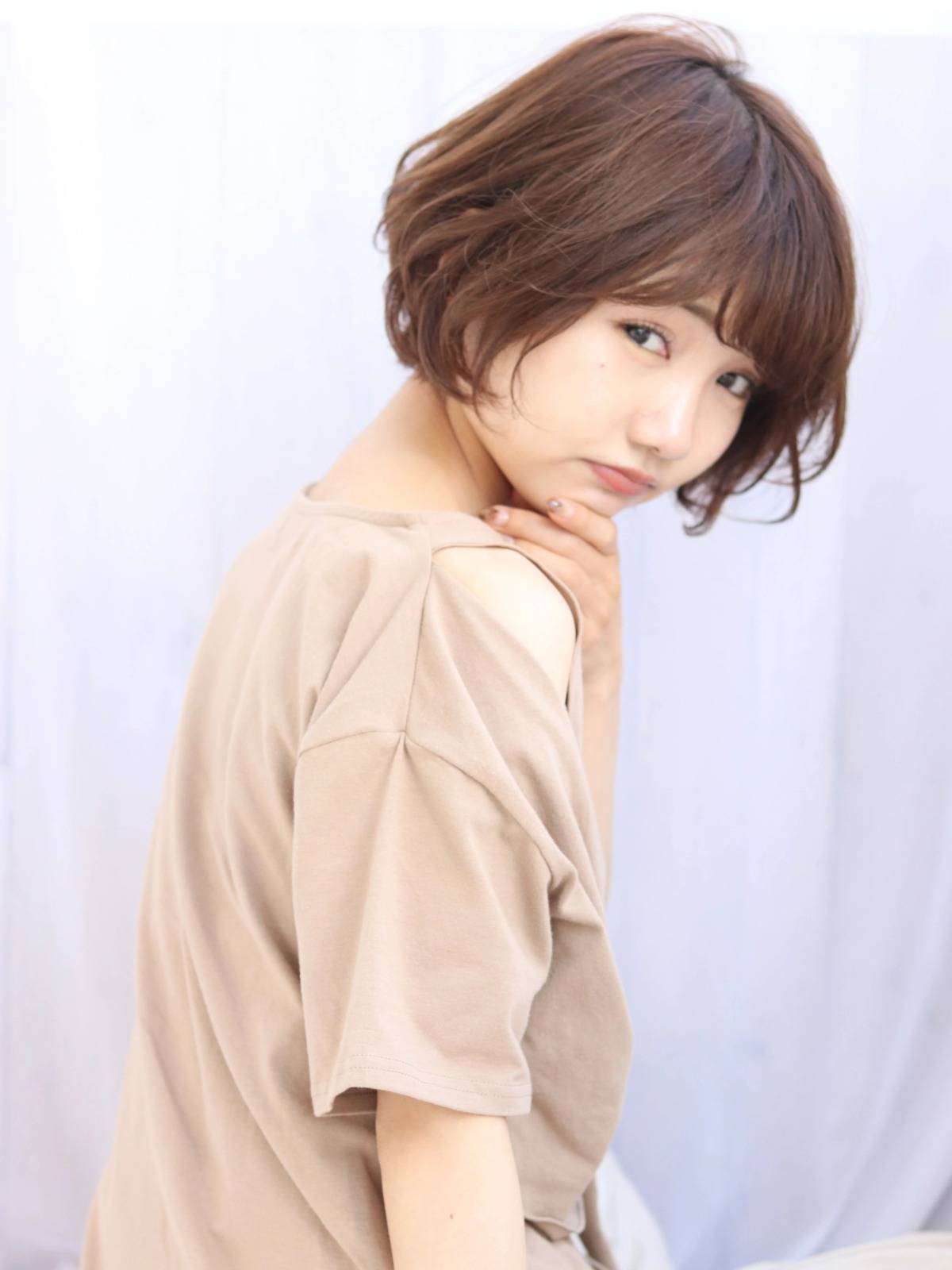 大人可愛いひし形ボブ