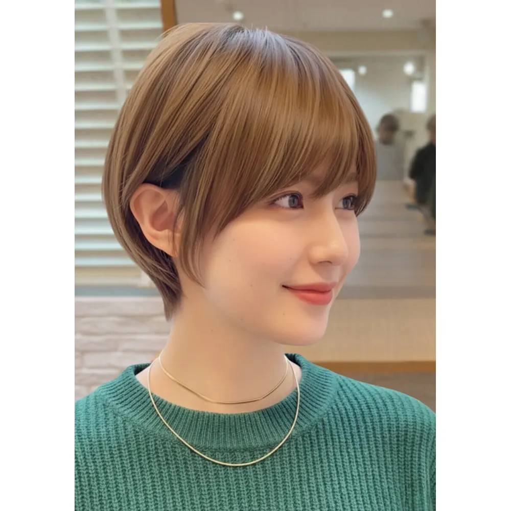 上品カラーの大人ショート