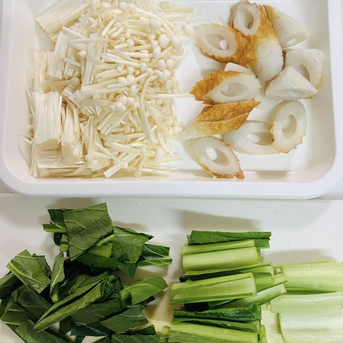 ニッスイ公式の「活ちくわとしめじ・ほうれん草の和風スパゲッティ」のレシピ