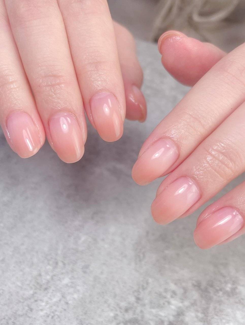 オレンジベージュネイル