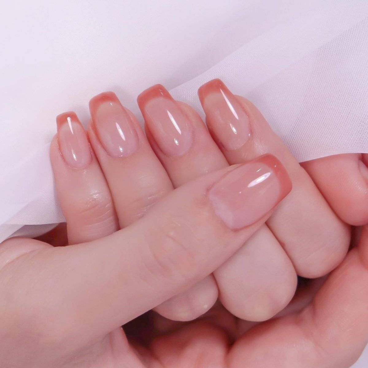 オレンジピンクネイル