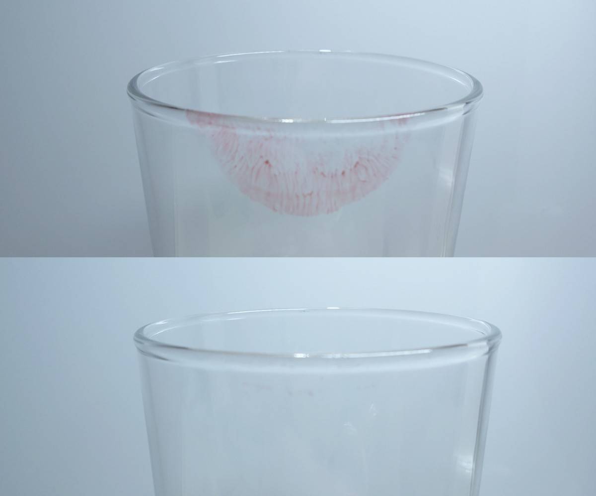 KiSS「リップアーマー」コップの跡