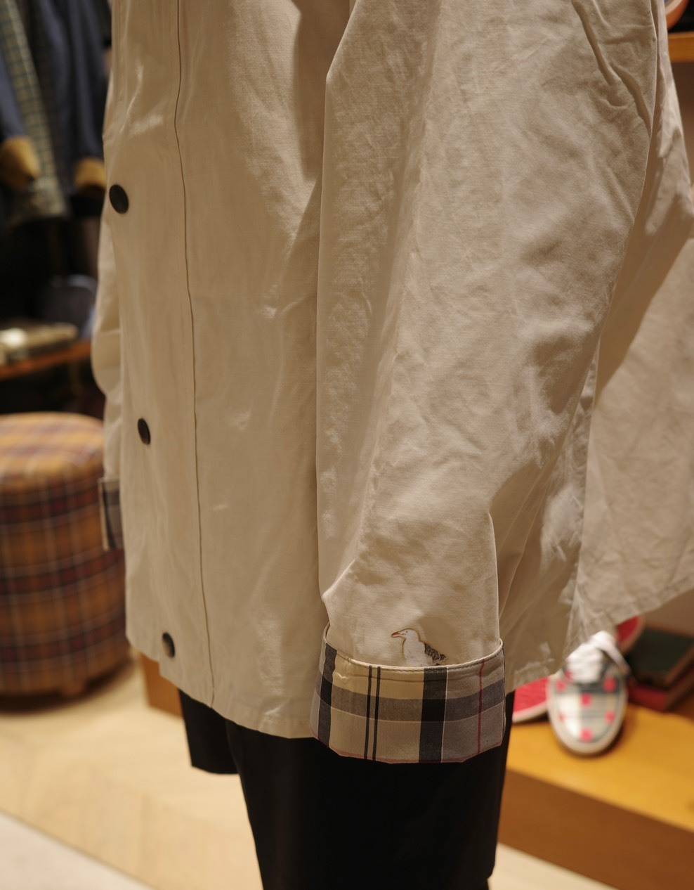 Barbourのベージュジャケット