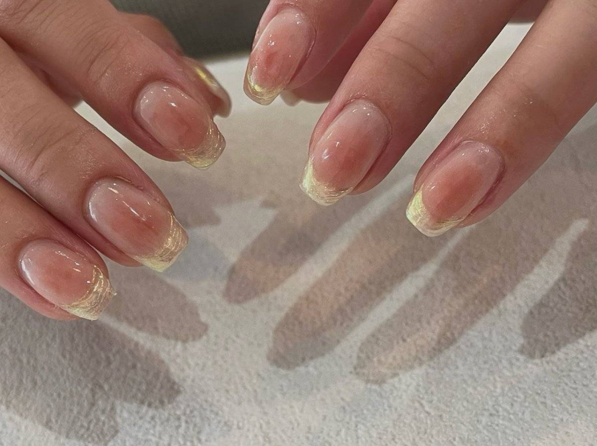 ピーチピンクネイル