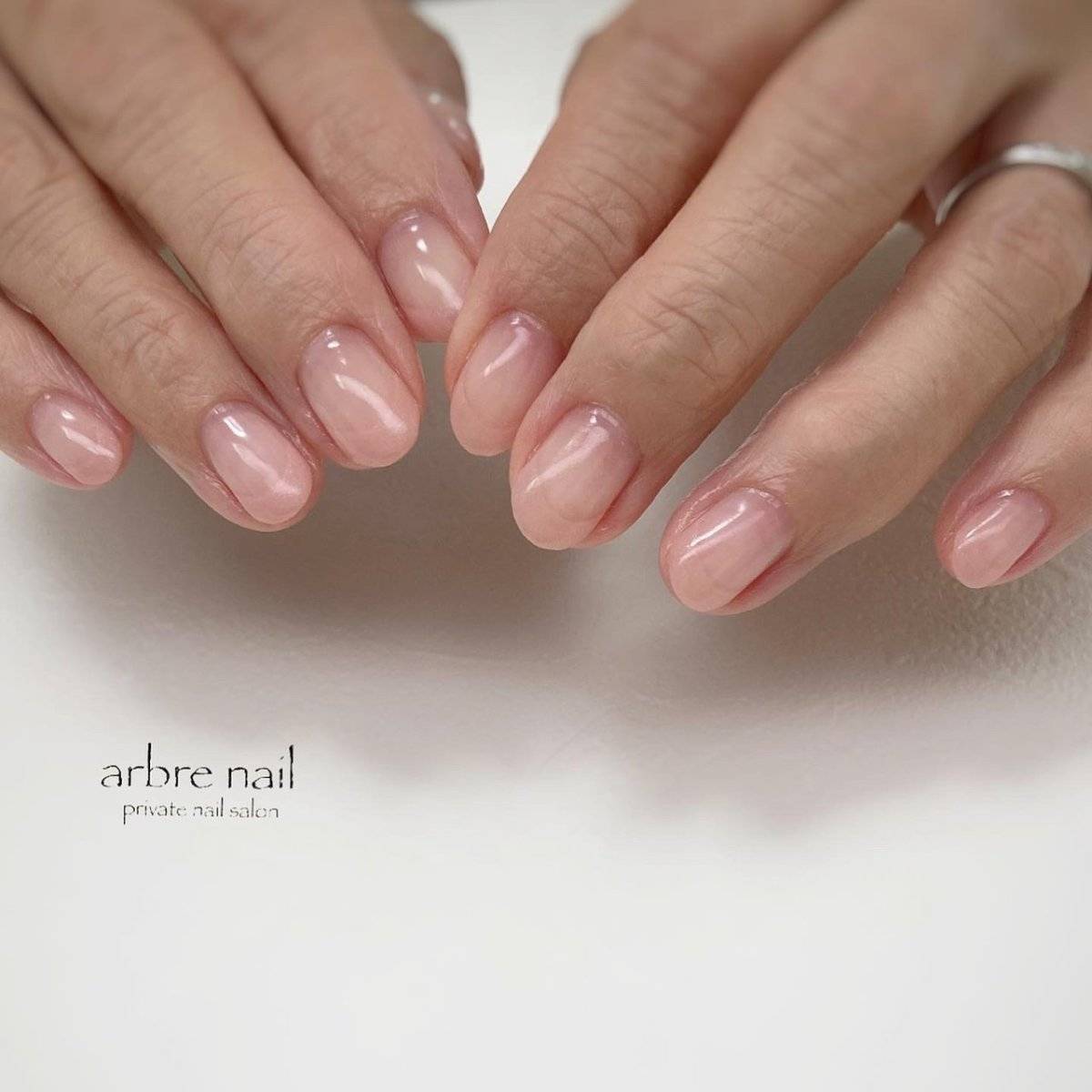 ピーチピンクネイル