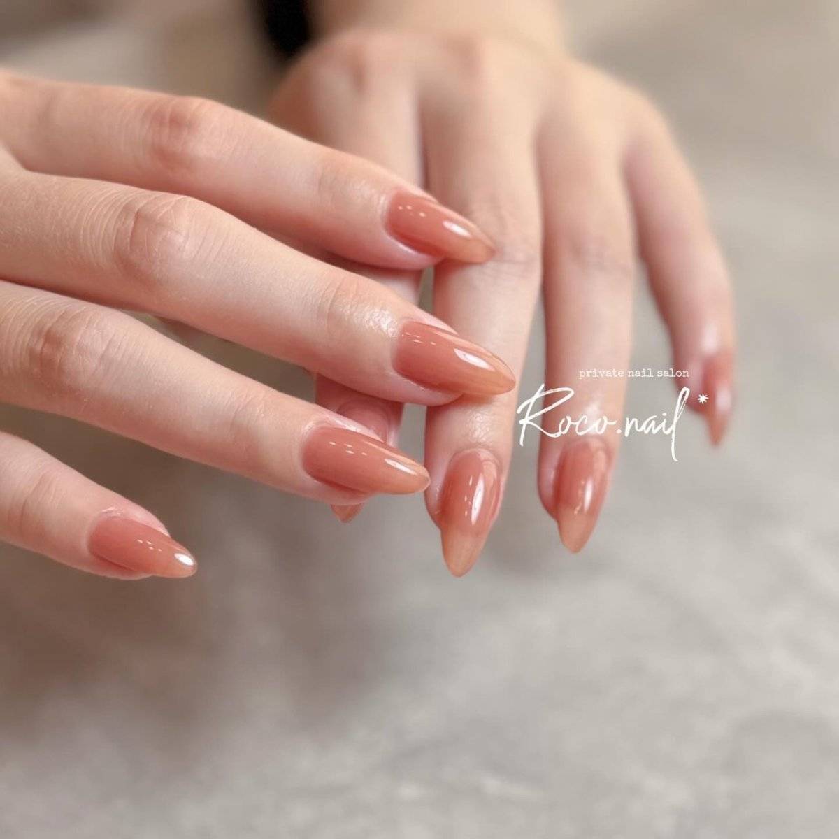 コーラルオレンジネイル