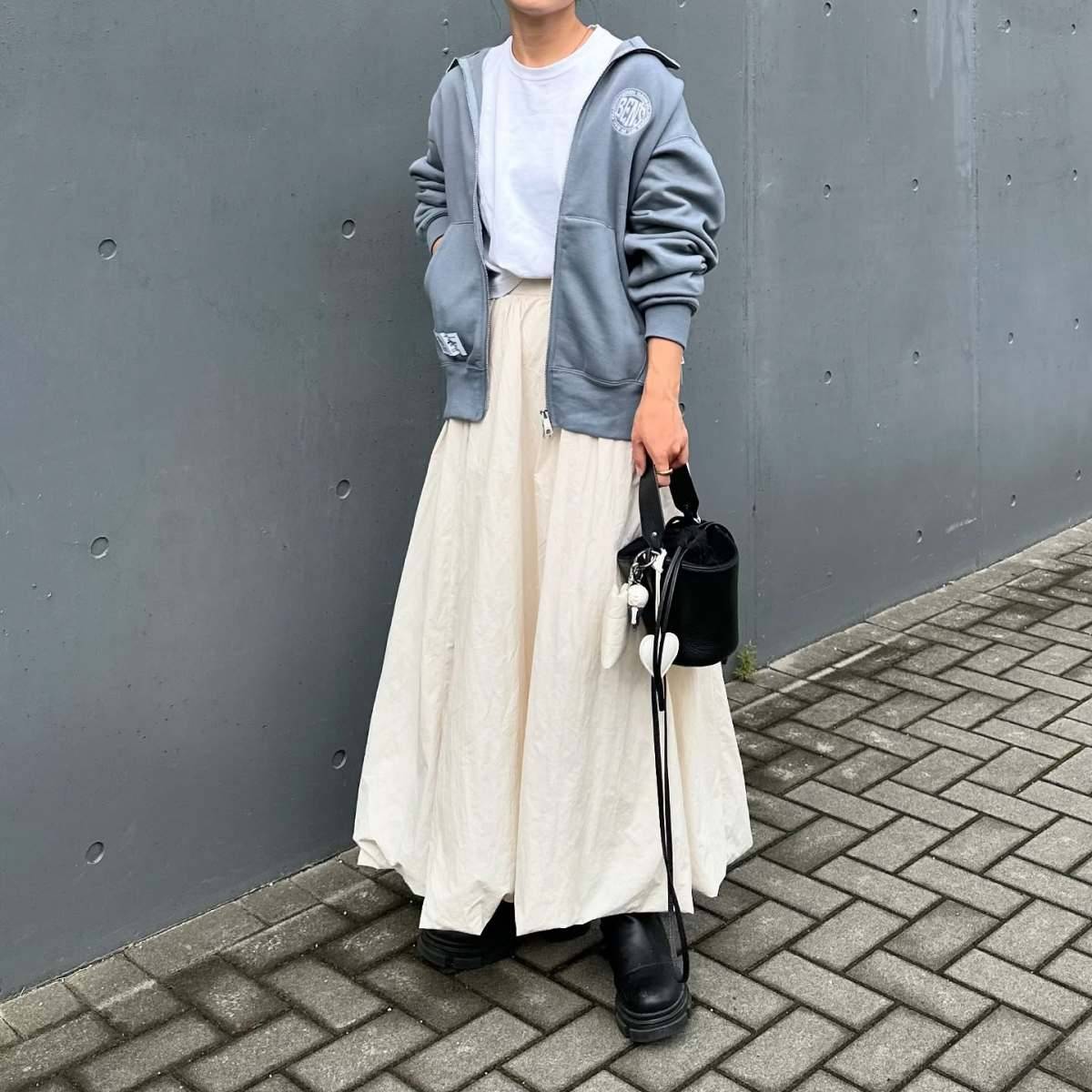 フレアスカートを合わせる♡