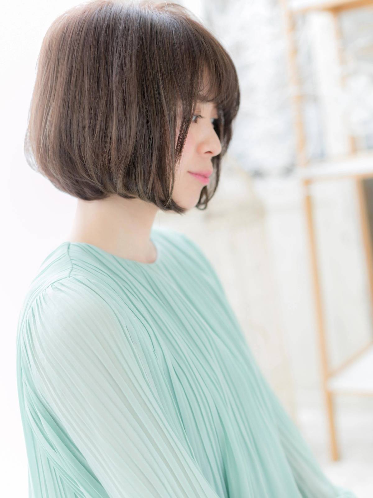 前下がりのシルキーボブ