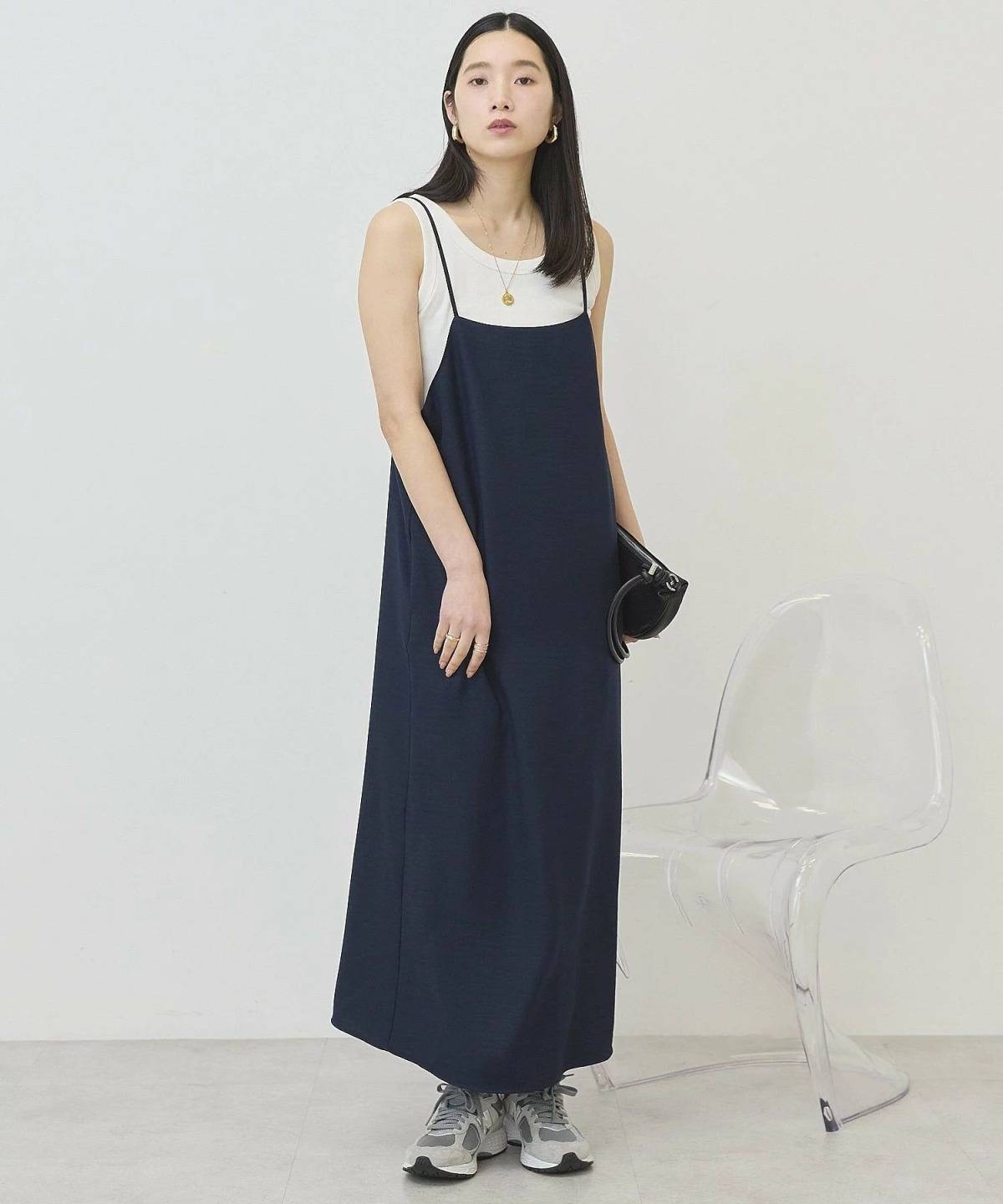 AMERICAN HOLIC リネンライクIラインキャミワンピース