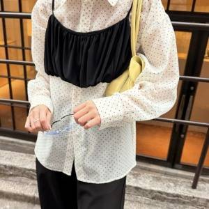 今季のレイヤードはこれ！旬バランスがかなう「ドットシアー×ビスチェ」