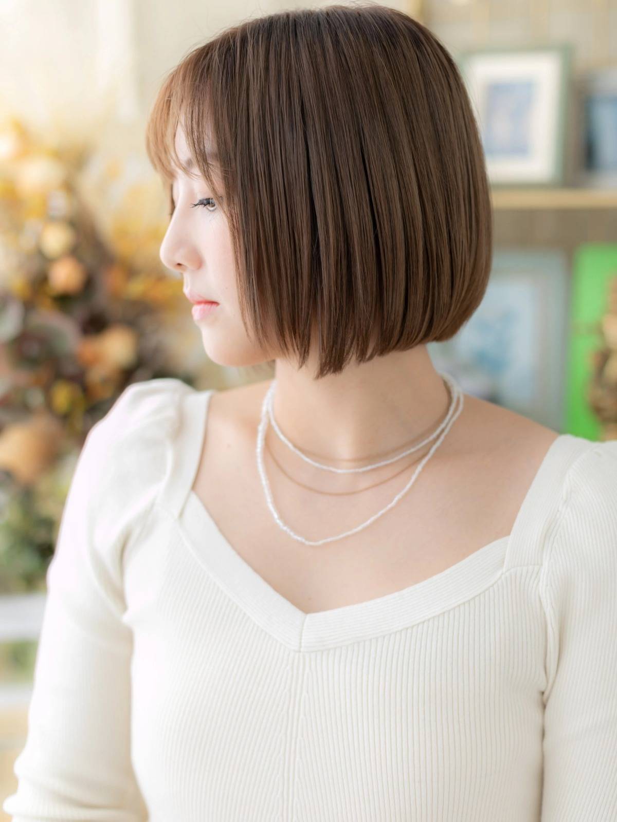 きれいめ前下がりボブ