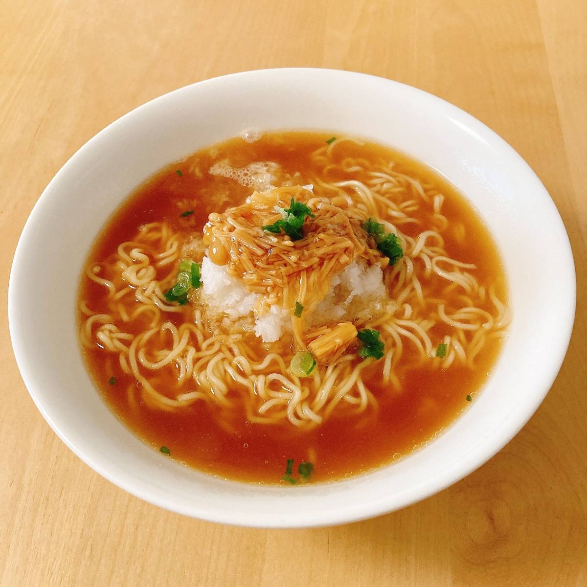 チャルメラ公式の「なめこおろしチャルメラ」のレシピ