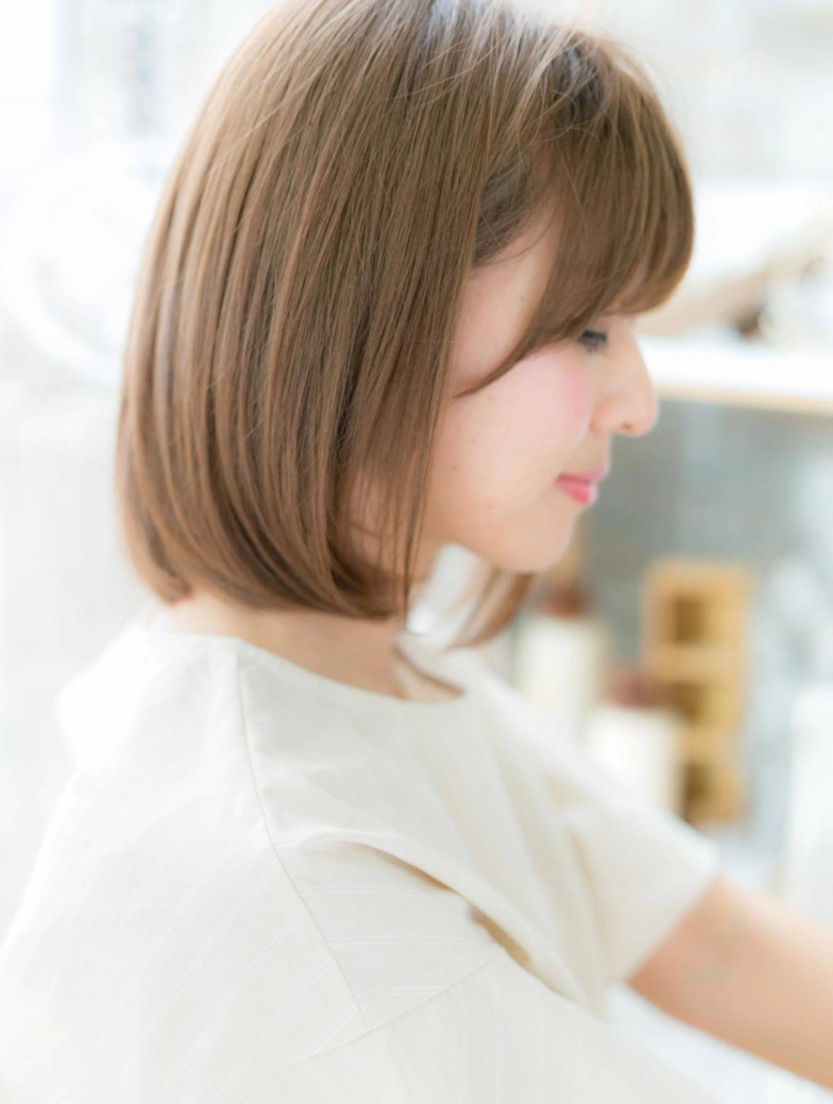 縮毛矯正で作るストレートボブ