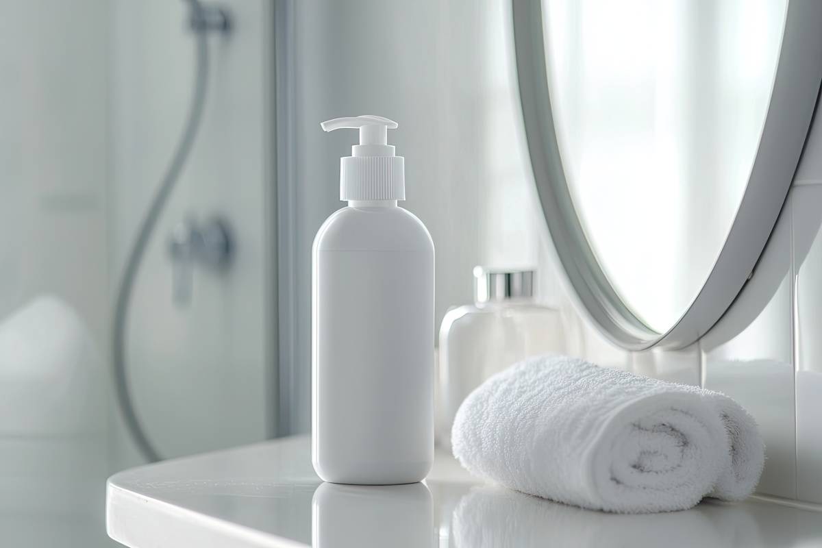 洗面所　家庭運　下がる　空の容器