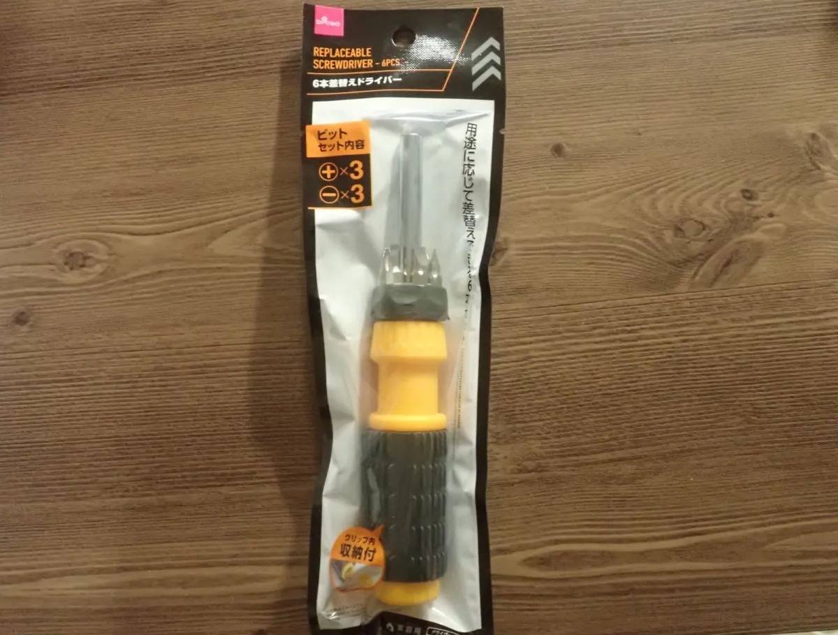 DAISO(ダイソー)：差替えドライバー(6本)