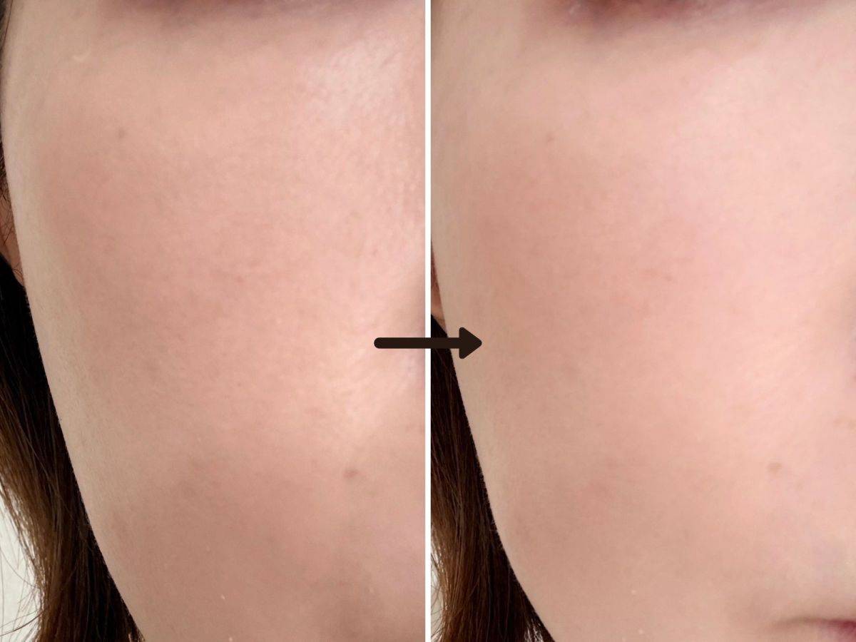 NARSライトリフレクティングセッティングパウダー顔塗布